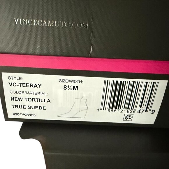 Vince Camuto Womens Tan Suede Teeray Side Zip Up Wedge Bootie Sz 8.5 M New - Picture 5 of 10